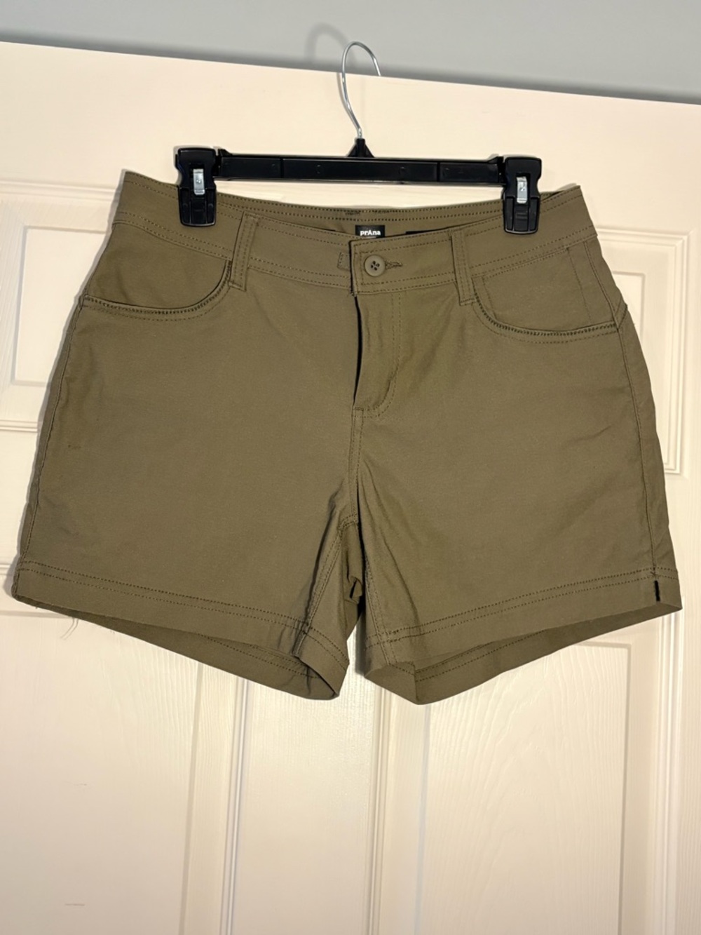 Prana Olive Utility Stretch Bermuda Shorts